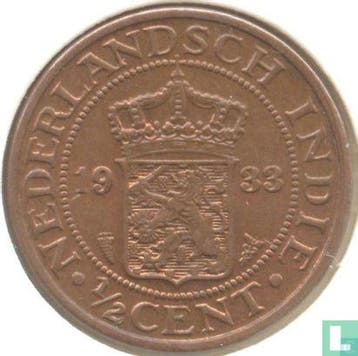 Nederlands-Indië ½ cent 1933 (druiventros), Verzenden, Losse munt