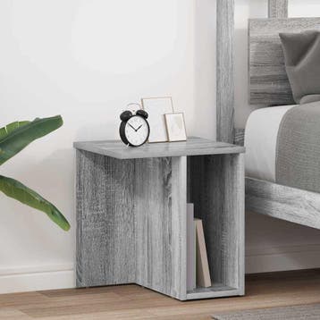 vidaXL Bijzettafel 2 st Grijs Sonoma 37 x 32 x 40 cm Bewerkt, Verzenden, Nieuw