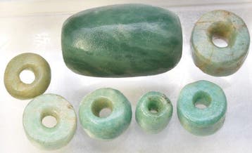 Neolithisch Amazoniet Prachtige blauwe amazoniet- en groene, Antiek en Kunst