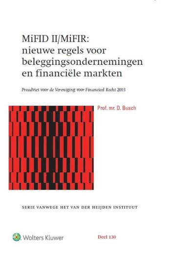MiFID II/MiFIR: nieuwe regels voor beleggingsondernemingen, Livres, Science, Verzenden, D. Busch