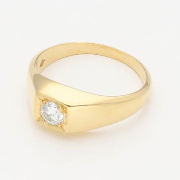 Ring - 18 karaat Geel goud Diamant (Natuurlijk)