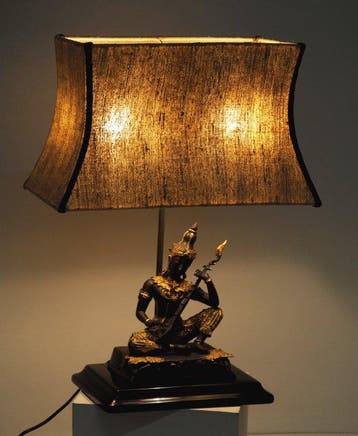 Asian Table Lamp Gilded Bronze Thailand - Tafellamp - .