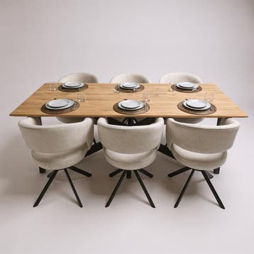 Tafel Rechthoekig Eikenhout  Matrix  220x100, Huis en Inrichting, Tafels | Eettafels, Nieuw