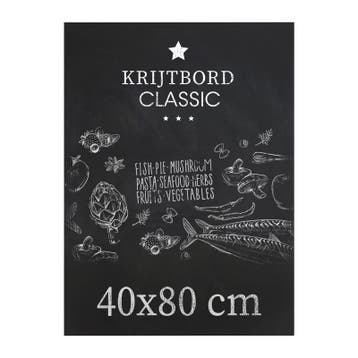 Krijtbord Classic 40x80 cm Verticaal en Horizontaal, Verzenden, Nieuw