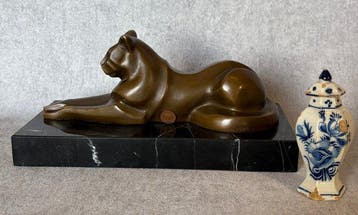 Statue, (Zonder Minimumprijs) Naar De Coux : Liggende kat