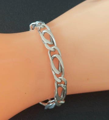 Sans prix de réserve - Gourmette Argent, Handtassen en Accessoires, Antieke sieraden