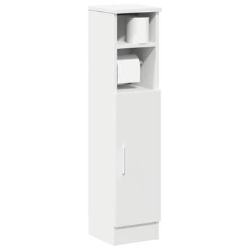 vidaXL Badkamerkast met rolhouder 20,5x22x90 cm wit, Verzenden