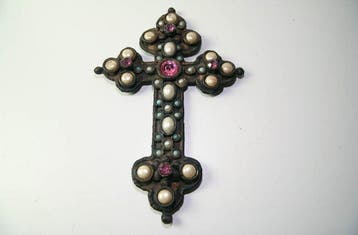 Crucifix - Metaal, Steen - 1800-1850 - 27 cm
