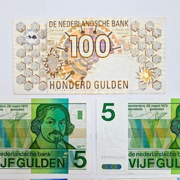 Pays-Bas. - 5 Banknotes - 1968/1992 - PL105 , PL47, PL23, Postzegels en Munten, Bankbiljetten | Europa | Niet-Eurobiljetten