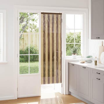vidaXL Insecten Gordijn Chenille Bruin en Beige 56 x 185 cm, Verzenden, Nieuw
