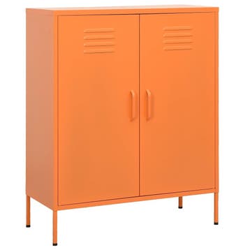 vidaXL Opbergkast 80x35x101,5 cm staal oranje, Verzenden, Nieuw