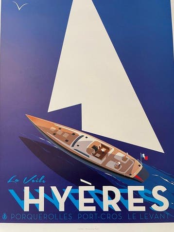 Monsieur Z - Affiche de Tourisme Hyères - Le Voilier