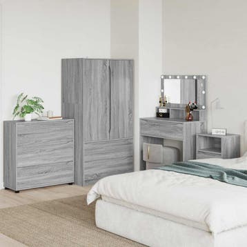 vidaXL Opbergkast 80 x 31 x 81 cm Bewerkt hout Grijs Sonoma, Verzenden