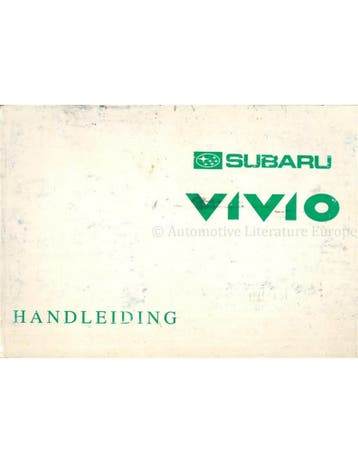 1994 SUBARU VIVIO INSTRUCTIEBOEKJE NEDERLANDS