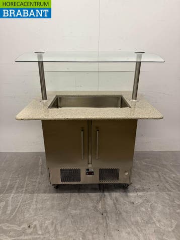 RVS Koelwerkbank Koelbuffet 2 deuren 125 cm 230V Horeca, Ophalen of Verzenden