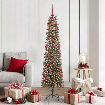 vidaXL Kunstkerstboom met 300 LED Groen 180 cm PVC en, Verzenden, Nieuw