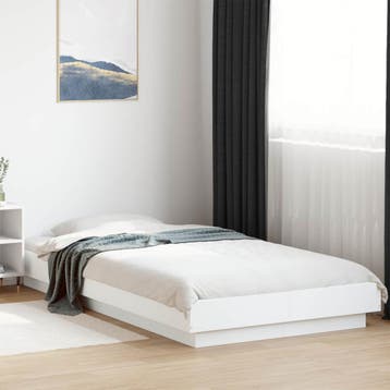 vidaXL Vloerbedframe Wit 80 x 210 cm Bewerkt hout, Huis en Inrichting, Slaapkamer | Bedden, Verzenden, Nieuw