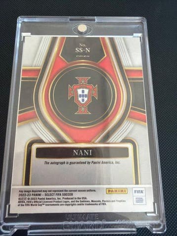 2022/23 Panini Select Nani Gesigneerde kaart, Insert card,