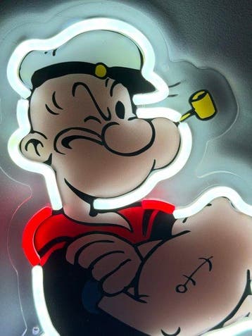 Popeye - Neonlichtbord - plexiglas