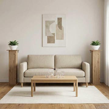 vidaXL Plantenstand 2 st Artisanaal eiken 30,5 x 30 x 100,5, Verzenden
