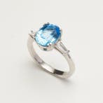 Zonder minimumprijs - Ring Zilver Topaas, Nieuw