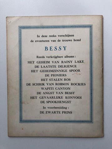Bessy 10 - De spookhengst - 1 Album - Eerste druk - 1956, Boeken, Nieuw