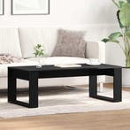 vidaXL Salontafel Zwart Eiken 102 x 50 x 35 cm Bewerkt hout, Huis en Inrichting, Tafels | Salontafels, Verzenden, Nieuw