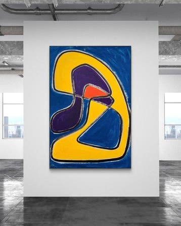 Gundi Falk (1966) - Danse chromatique - Grande composition, Antiek en Kunst