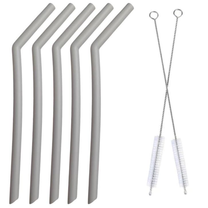 Fako Bijoux - Siliconen Rietjes Set - 5 Herbruikbare Rietjes, Huis en Inrichting, Keuken | Bestek, Verzenden