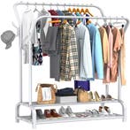 Avalo Industrieel Kledingrek - Metaal - 110x33x150 CM - Wit, Verzenden, Nieuw