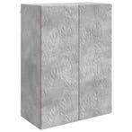 vidaXL Wandkast Betongrijs 66 x 34,5 x 90 cm Bewerkt hout, Verzenden, Nieuw
