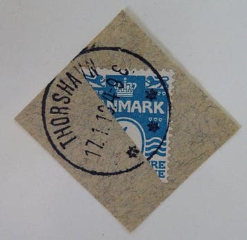 Faeröer 1919 - Voorloper - halvering op briefstukje - Facit:, Gestempeld