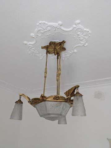 Kroonluchter - AP 315 - Brons, Antiek en Kunst