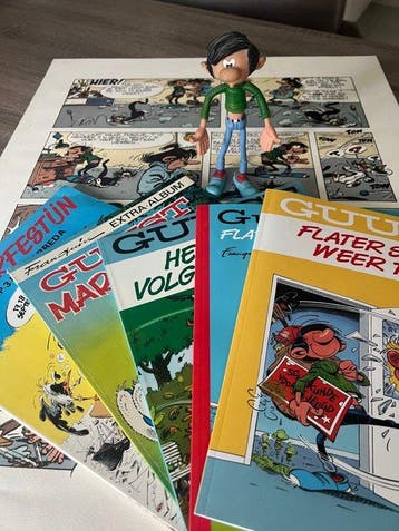 Guust Flater - 7 Various merchandise objects - Strips,, Nieuw