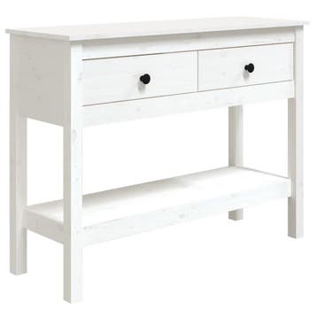 Wandtafel Grenen wit 100cm | -41% Retour deal, 100 tot 150 cm, Verzenden, Zo goed als nieuw, Grenenhout