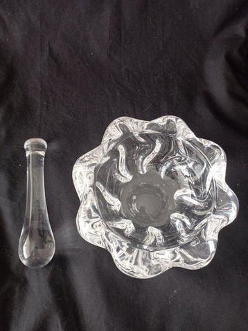 Mortier et pilon (2) - Cristal - Daum Mortier et pilon