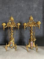 Chandelier - Bronze doré - Rare et avec blason - Hauteur :