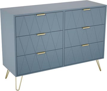 Commode - Dressoir - Ladekast - 100x34x73 cm - Grijsblauw -, Verzenden, Nieuw