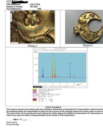 Oud-Romeins goud Hanger - Met XRF-test, Handtassen en Accessoires