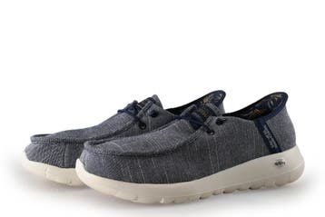 Skechers Instappers in maat 42 Blauw, Kleding | Heren, Schoenen, Overige typen, Zo goed als nieuw, Skechers, Verzenden