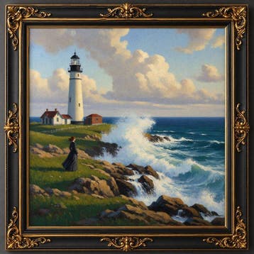 Le Yack - The Lighthouse — A Woman Watching the Sea -