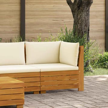 vidaXL Tuinstoel Hoek Massief Acacia Hout Bruin, Tuin en Terras, Tuinsets en Loungesets, Verzenden, Nieuw
