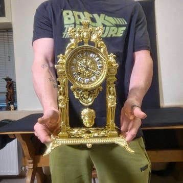 Horloge de table Style Empire - Bronze doré - 1850-1900 -, Antiek en Kunst