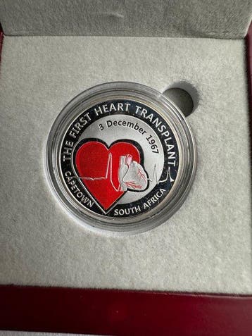 België. 5 Euro 2017 Eerste Harttransplantatie Proof