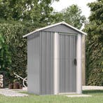 vidaXL Tuinschuur 126x97,5x177 cm gegalvaniseerd staal grijs, Verzenden