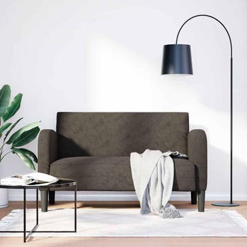 vidaXL Loveseat bank / zetel 110 cm kunstleer donkergrijs, Verzenden, Nieuw