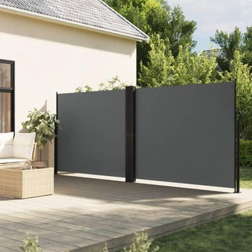 vidaXL Windscherm uittrekbaar 160x1000 cm antracietkleurig, Verzenden, Nieuw