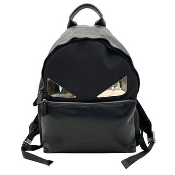 Fendi - Bag Bugs Monster Eyes Leather Nylon Backpack Black, Handtassen en Accessoires, Nieuw