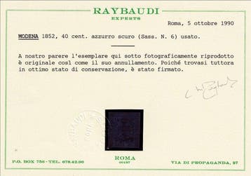 Italiaanse oude staten - Modena 1852/1859 - Aquila, Gestempeld