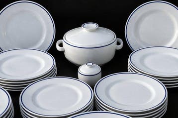 Richard Ginori - Tafelservies voor 12 (52) - Porselein - Blu
